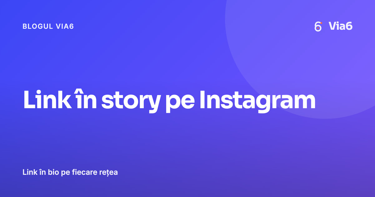 Link în story pe Instagram