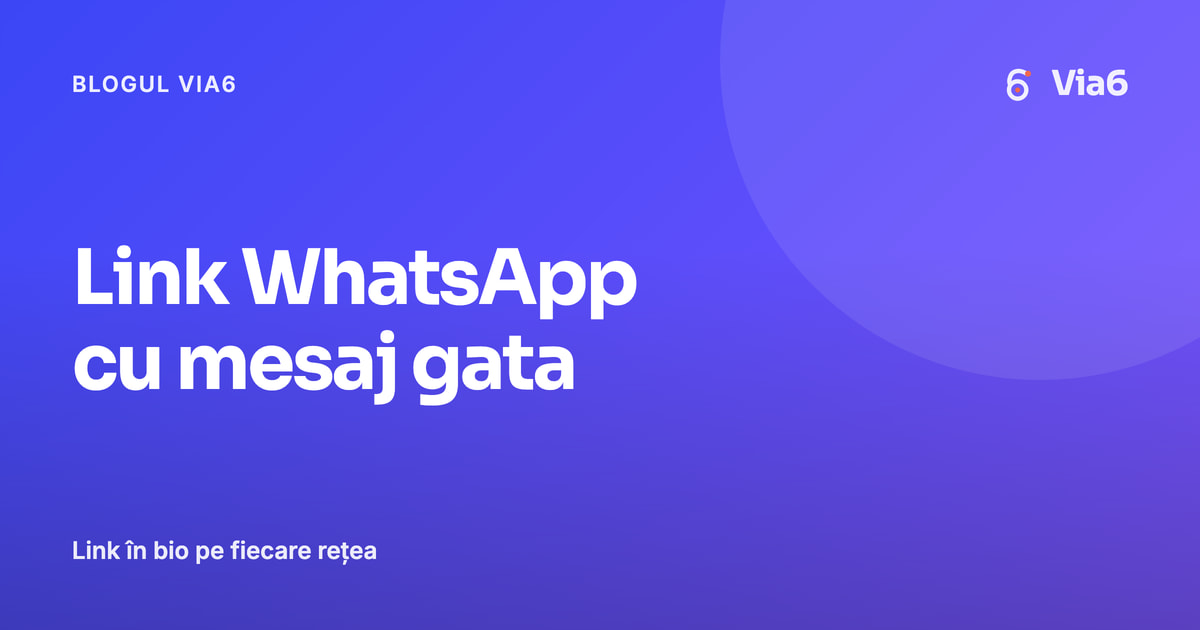 Link WhatsApp cu mesaj gata