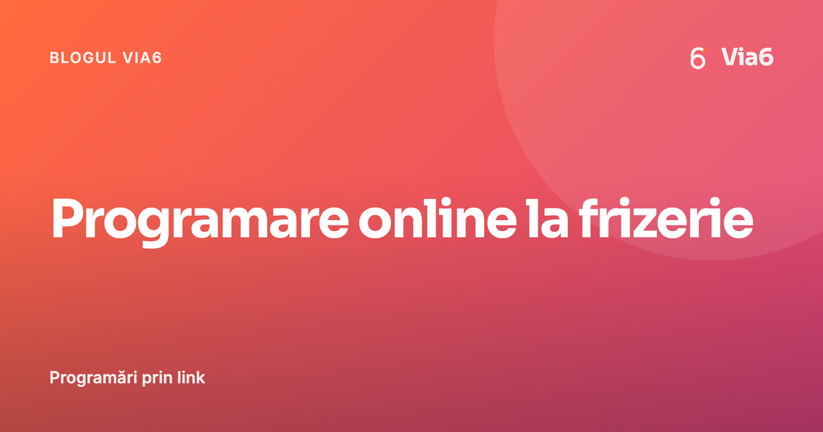 Programare online la frizerie
