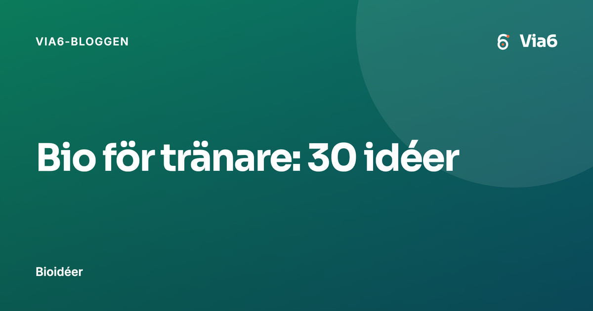 Bio för tränare: 30 idéer