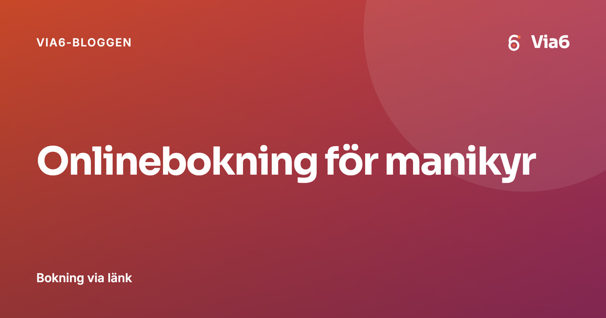 Onlinebokning för manikyr