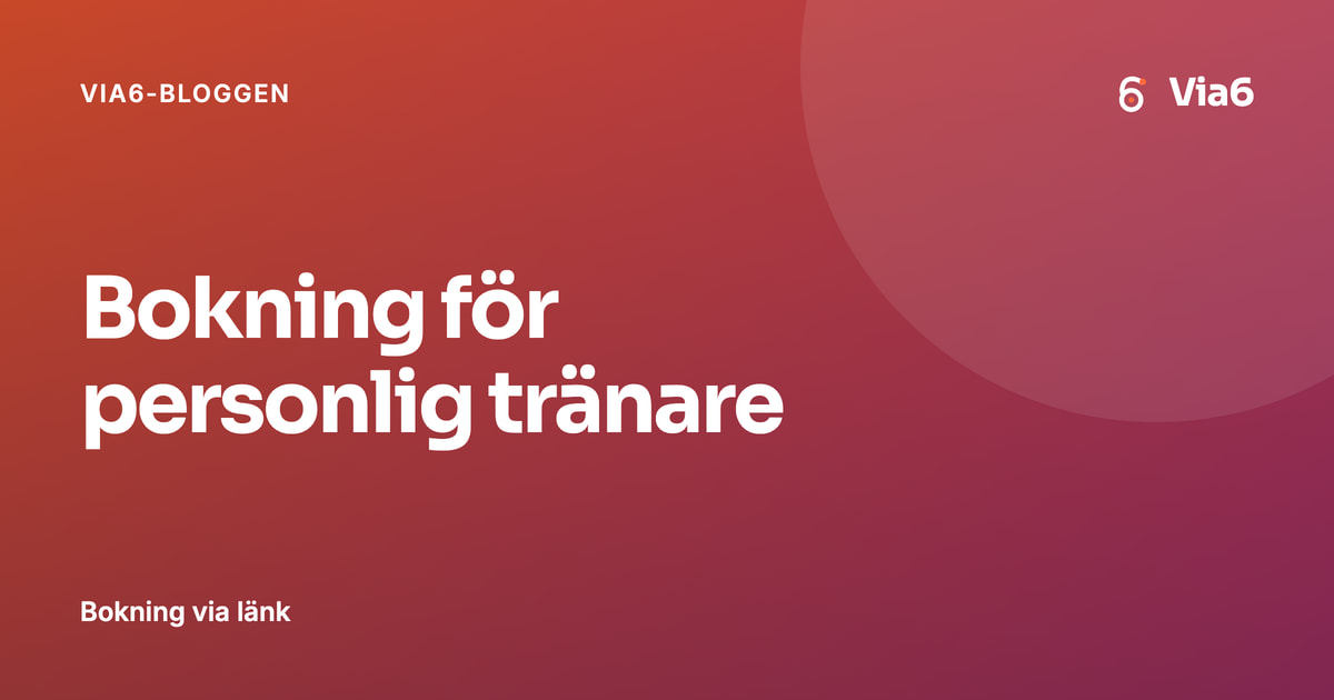 Bokning för personlig tränare