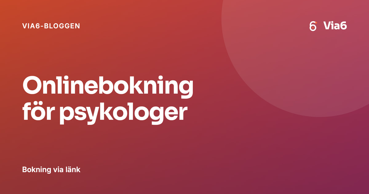 Onlinebokning för psykologer