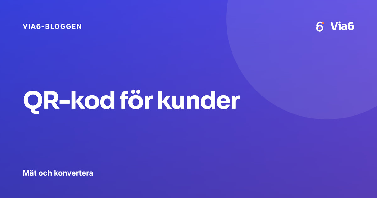 QR-kod för kunder