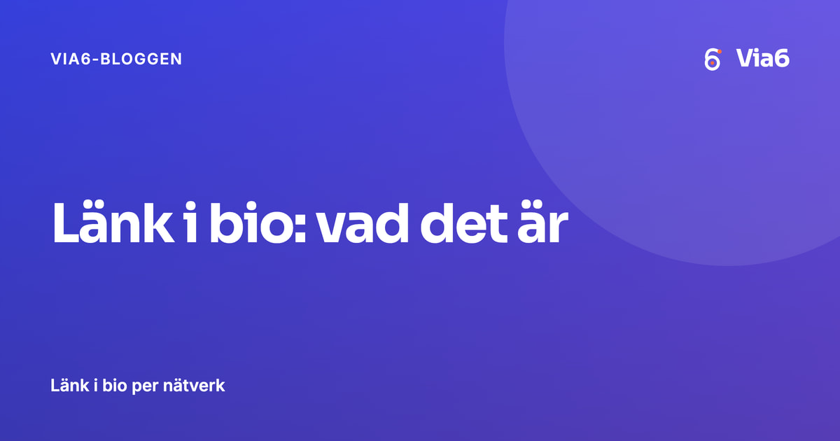 Länk i bio: vad det är