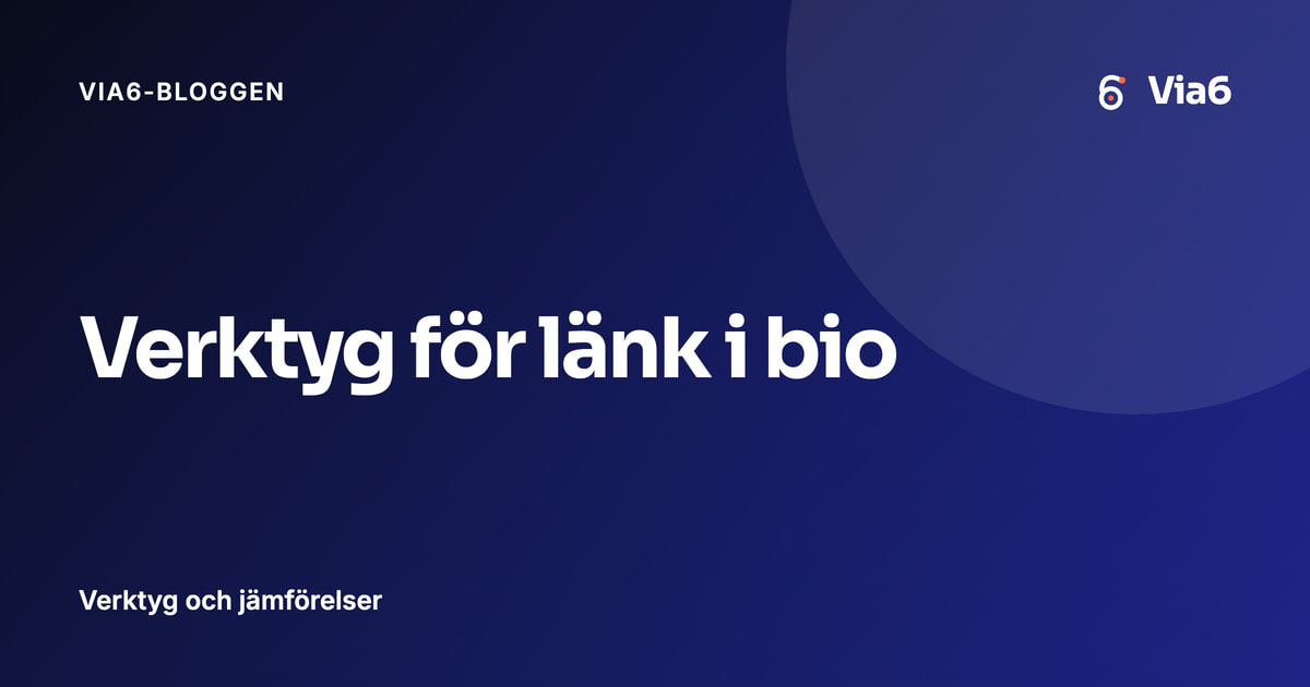 Verktyg för länk i bio