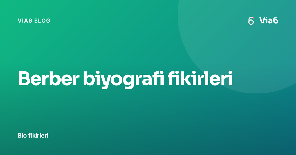 Berber biyografi fikirleri