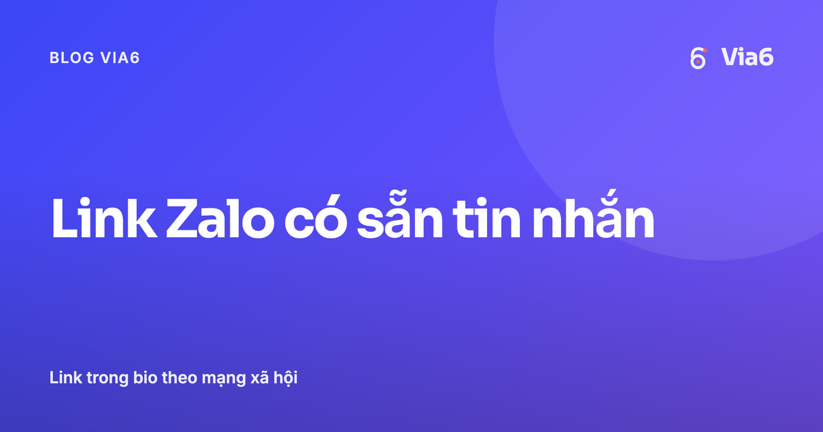 Link Zalo có sẵn tin nhắn