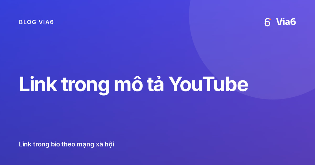 Link trong mô tả YouTube